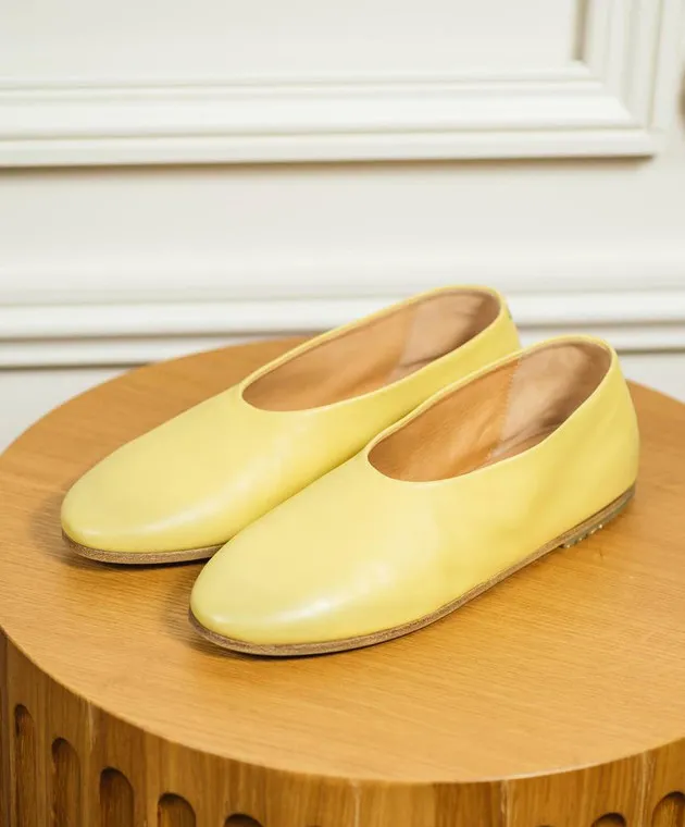 Marsell Yellow leather ballerina shoes