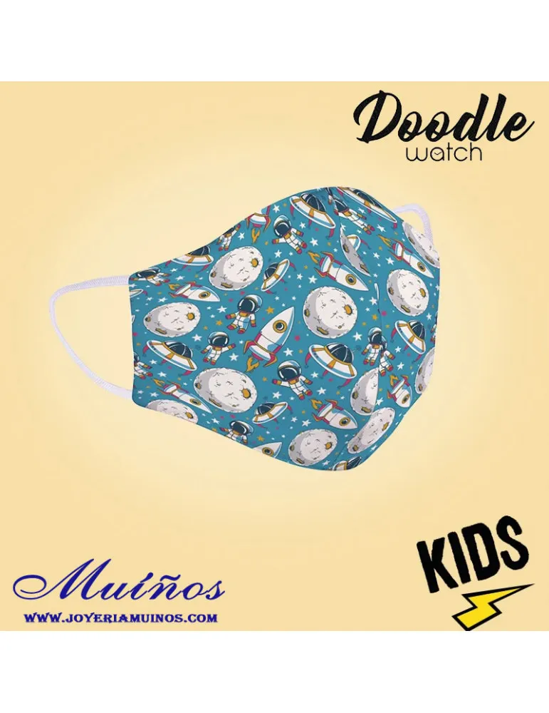 Mascarilla niños astronautas