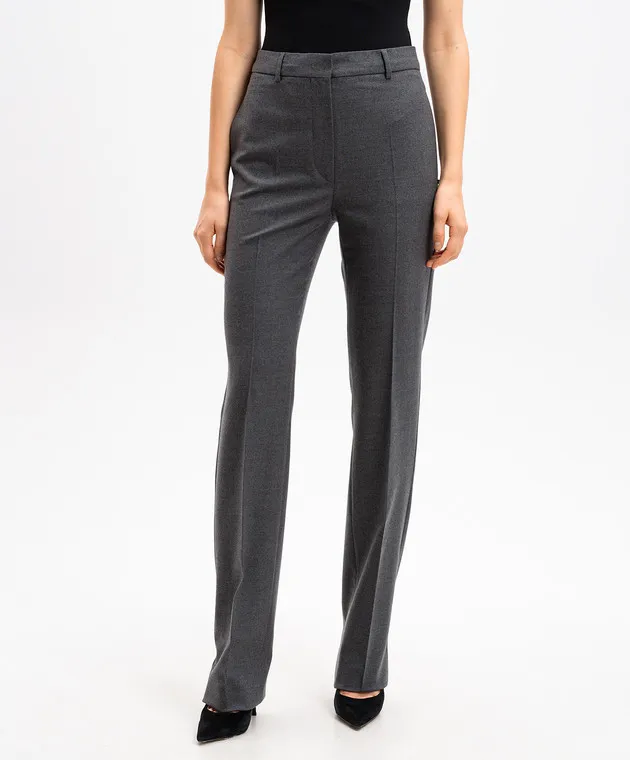 Max Mara Sportmax MORA gray wool pants