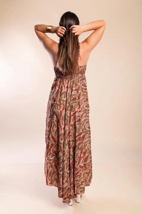 Maxivestido con estampado, multicolor