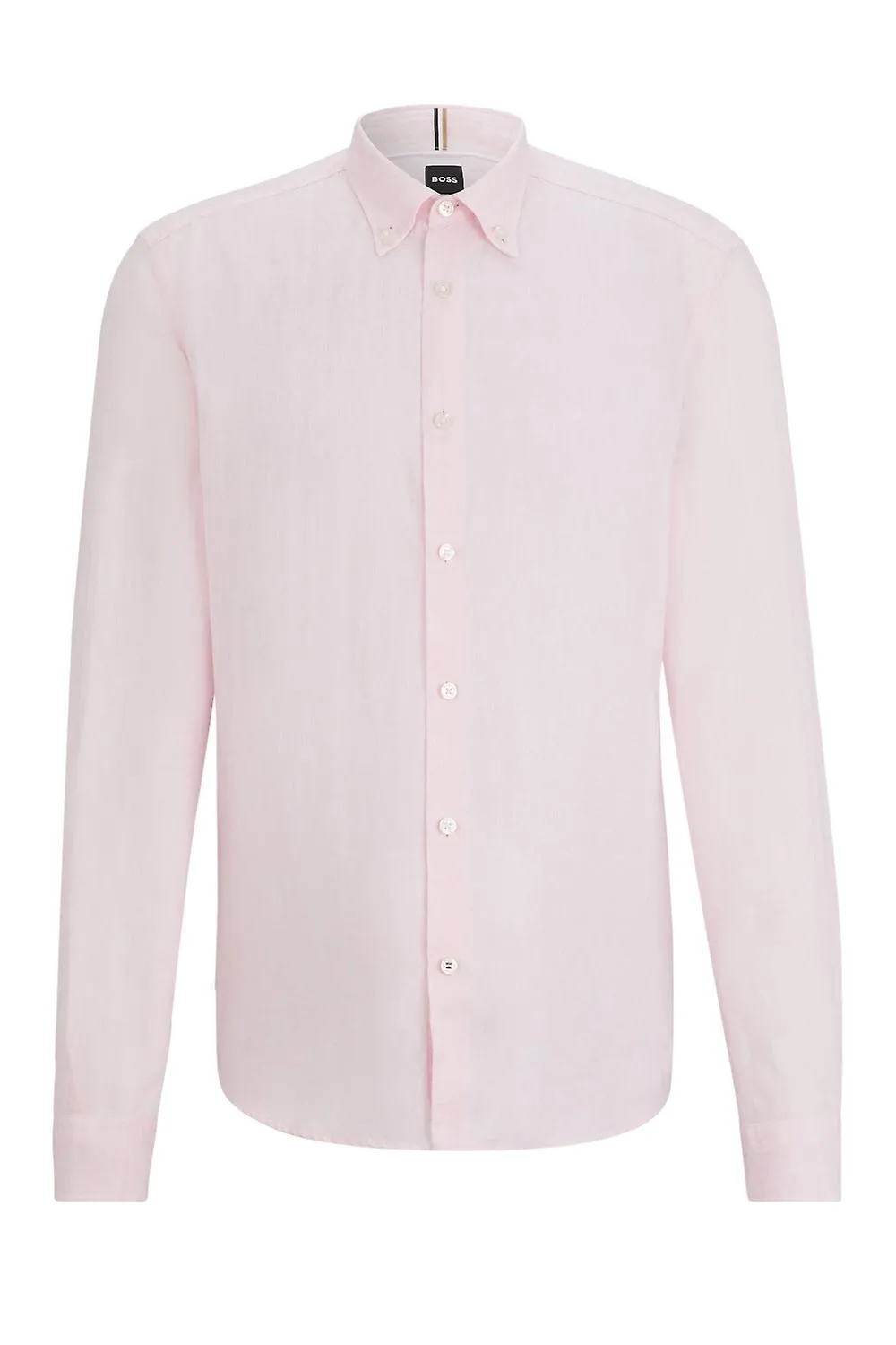MEN'S BOSS BLACK BOSS SLIAMSBDC1242 LONG SLEEVED SHIRT LIGHT PASTEL PINK