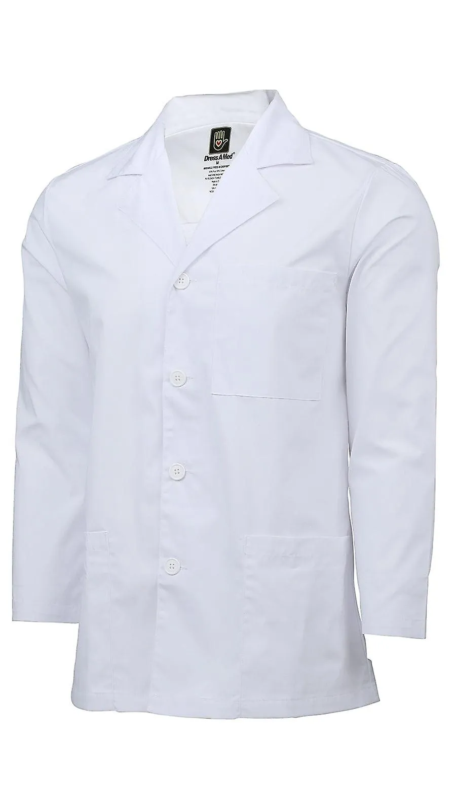 MEN'S MULTIPOCKET SHORT LAB COAT MEDICAL UNIFORM