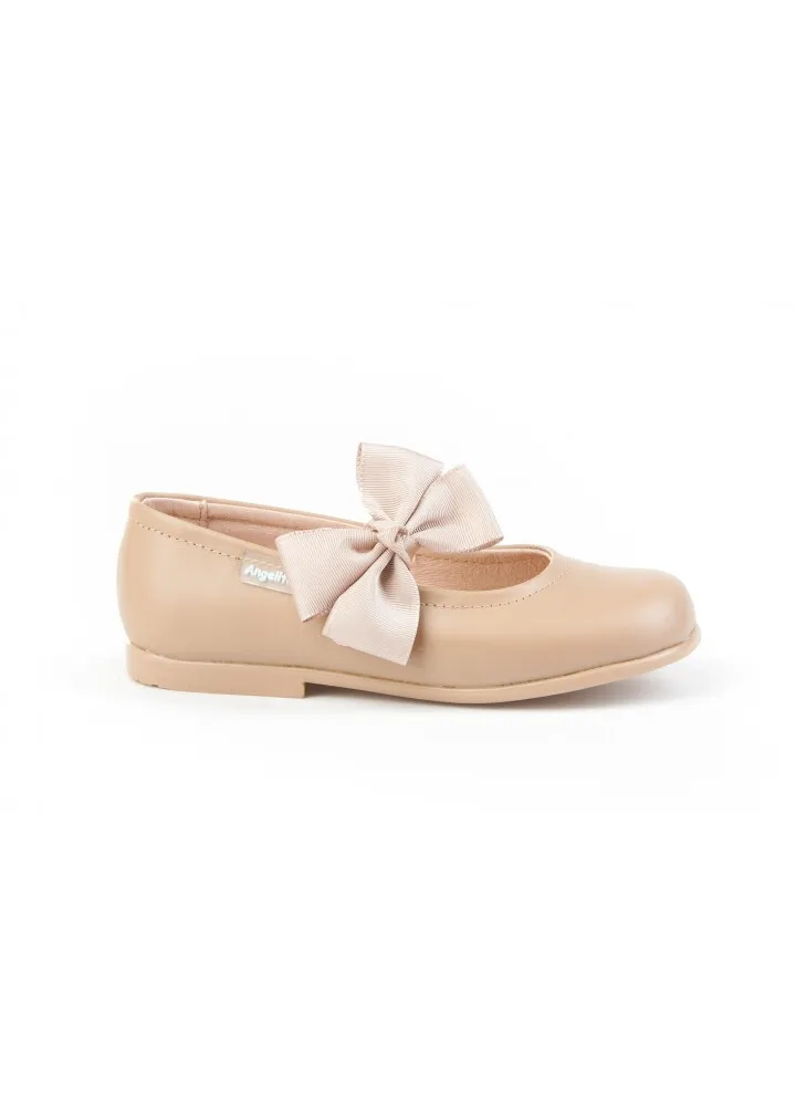 Merceditas Niña Piel Camel Velcro Angelitos