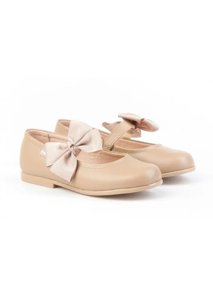 Merceditas Niña Piel Camel Velcro Angelitos