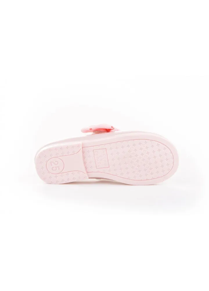 Merceditas Niña Piel Rosa Velcro Angelitos