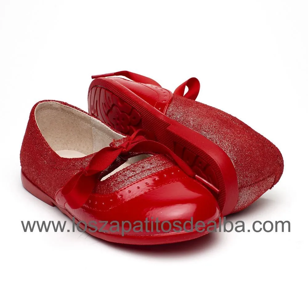 Merceditas Niña Roja Charol Combinadas