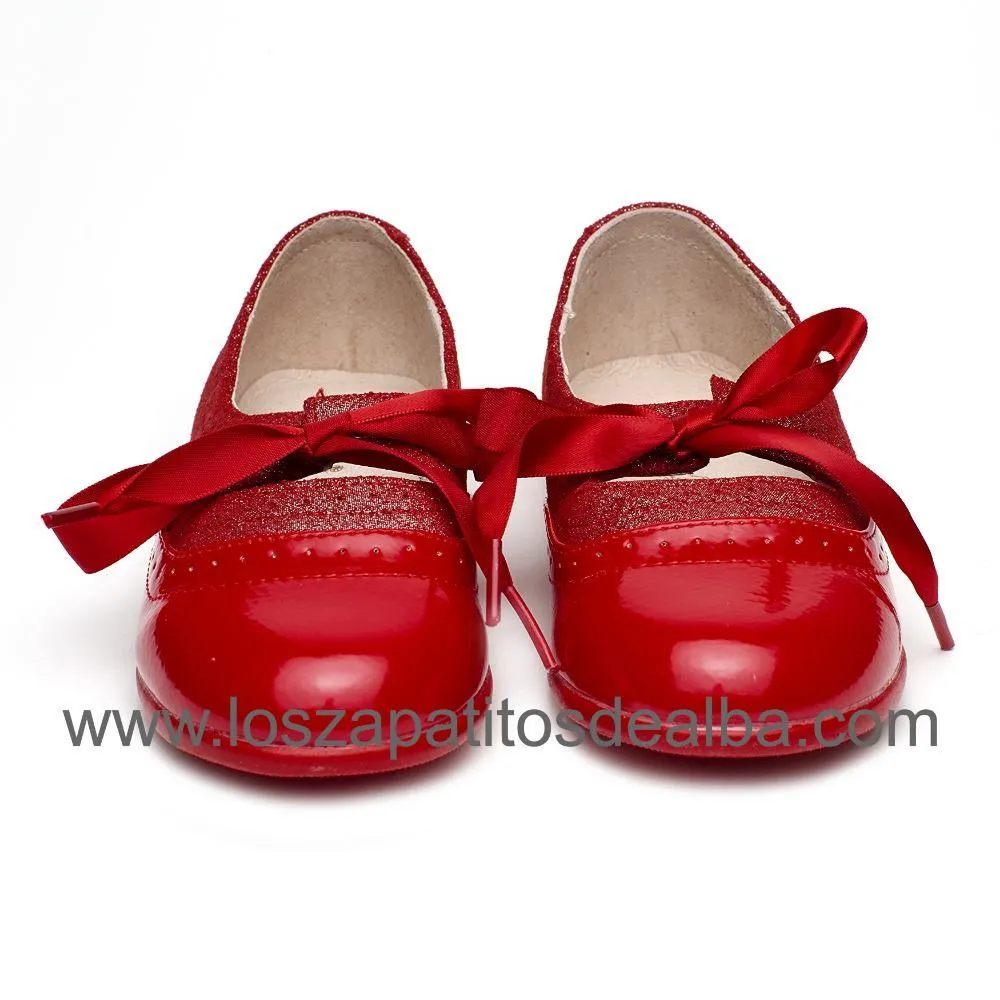 Merceditas Niña Roja Charol Combinadas