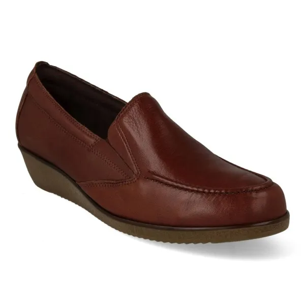 MOCASINES MUJER CUÑA CUERO MOD. KENIA