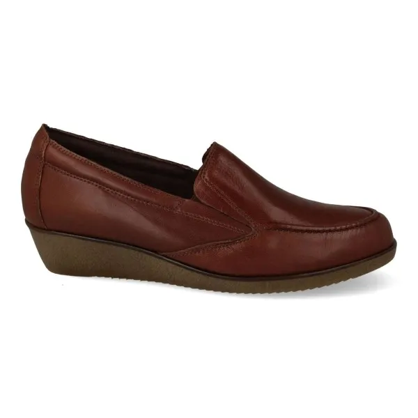 MOCASINES MUJER CUÑA CUERO MOD. KENIA