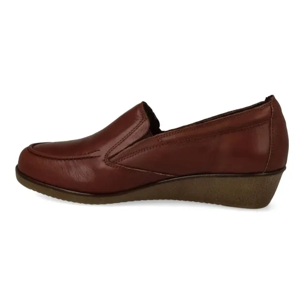 MOCASINES MUJER CUÑA CUERO MOD. KENIA