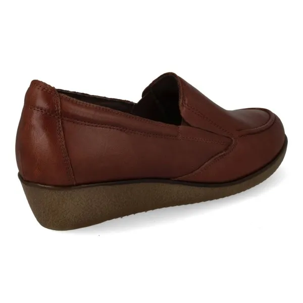 MOCASINES MUJER CUÑA CUERO MOD. KENIA