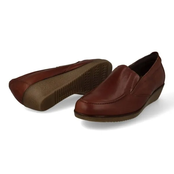 MOCASINES MUJER CUÑA CUERO MOD. KENIA