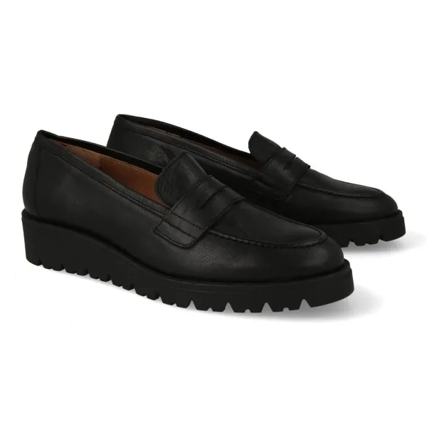 MOCASINES PLATAFORMA MUJER NEGROS MOD. VIVALDI