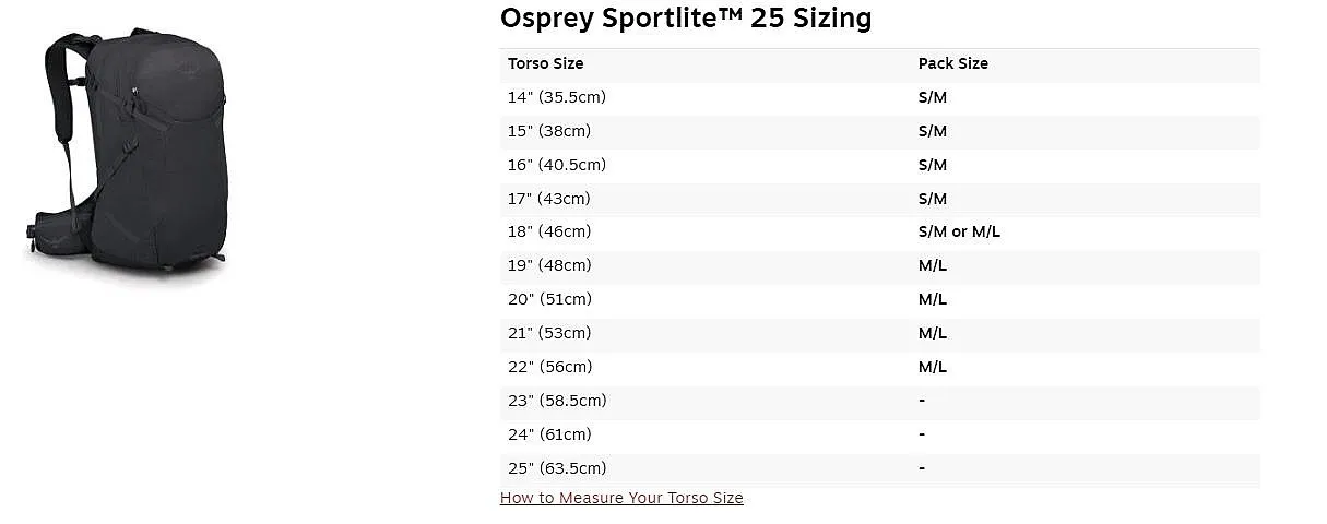 MOCHILA OSPREY SPORTLITE M/L  DARK CHARCOAL GREY