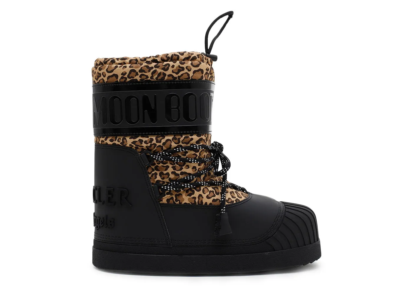 Moncler Palm Angels x Shedir Snow Boots Black Leopard Print
