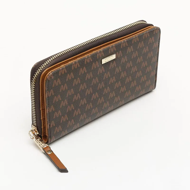 Monogram monedero grande con estampado monogram
