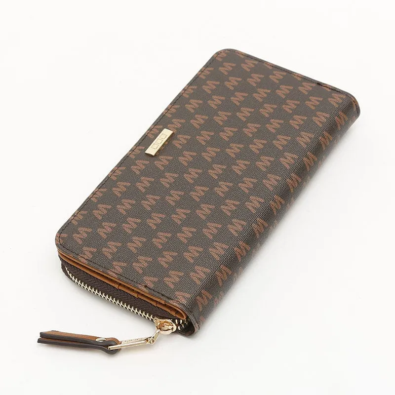 Monogram monedero grande con estampado monogram