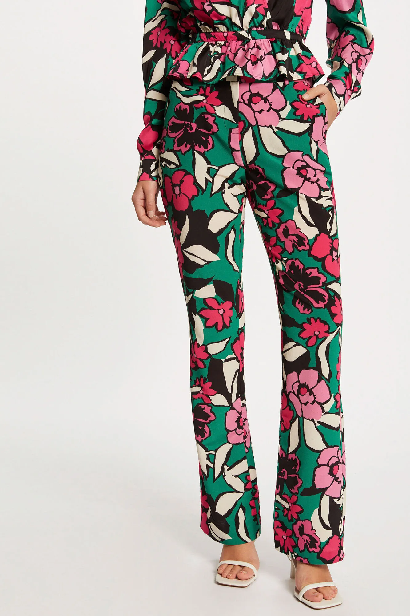 Morgan Pantalón recto estampado floral