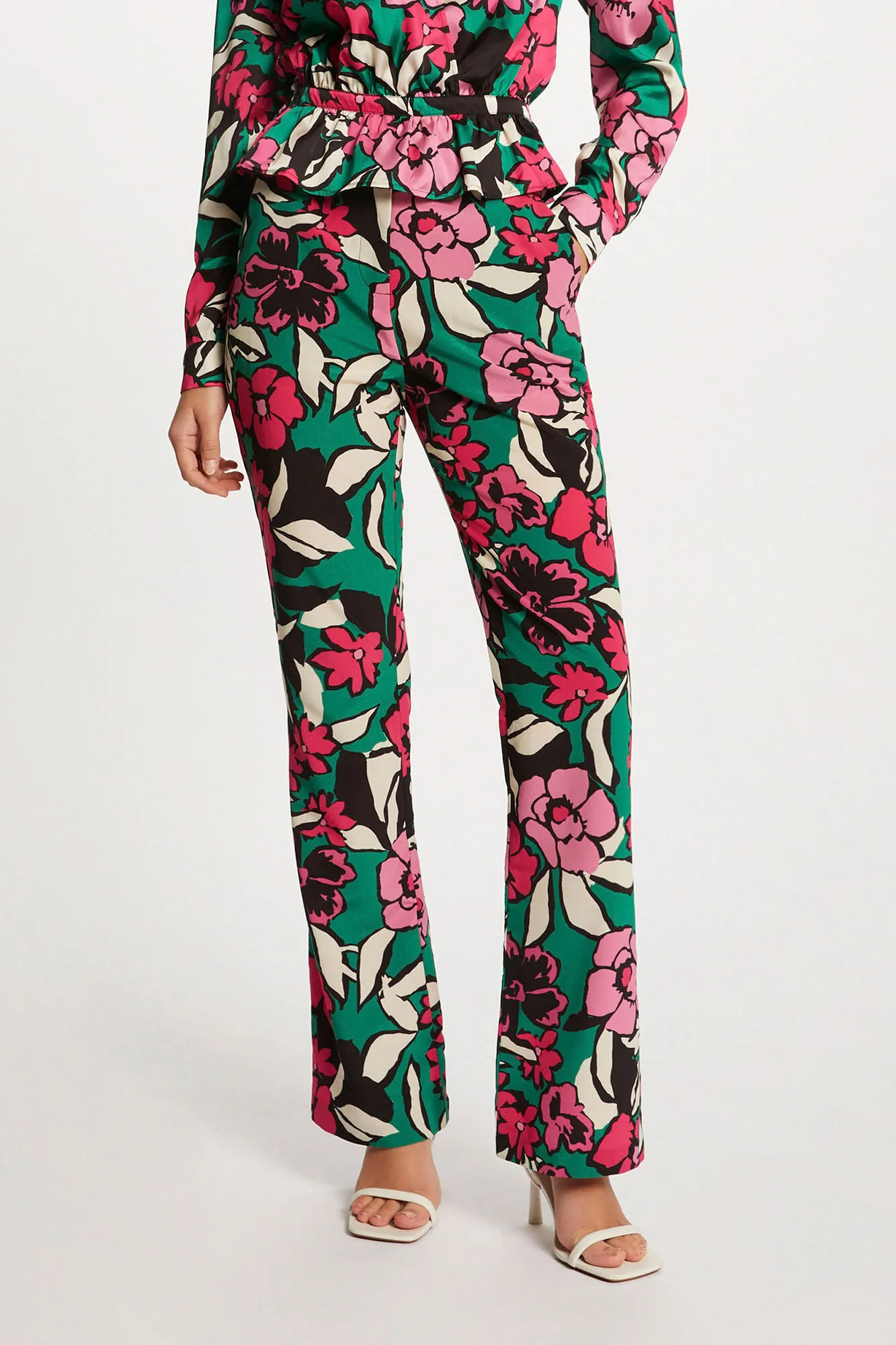 Morgan Pantalón recto estampado floral
