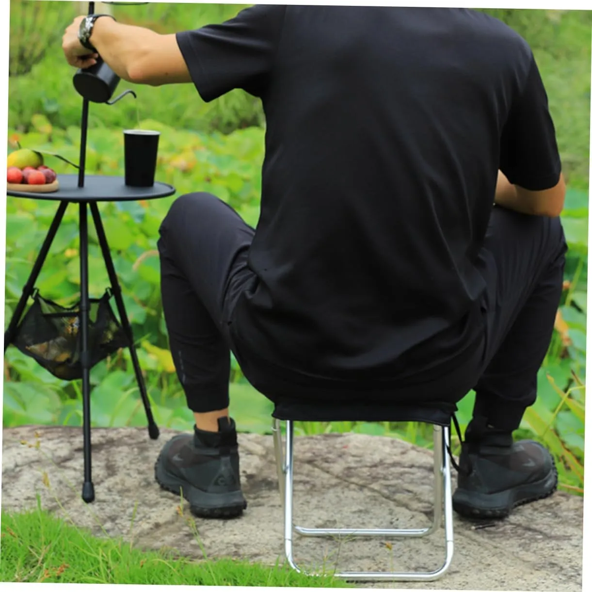 NAMOARLY Taburete Portátil para Camping y Silla Ultra Ligera para Viajes Excursiones y Actividades Al Aire Libre