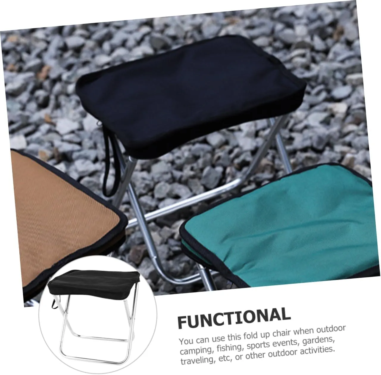 NAMOARLY Taburete Portátil para Camping y Silla Ultra Ligera para Viajes Excursiones y Actividades Al Aire Libre