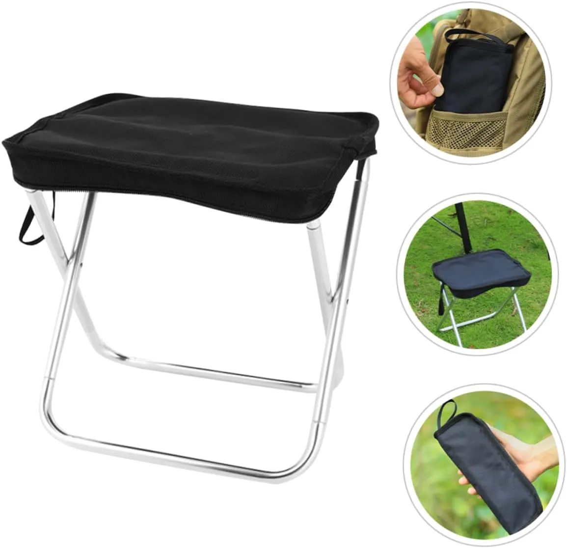 NAMOARLY Taburete Portátil para Camping y Silla Ultra Ligera para Viajes Excursiones y Actividades Al Aire Libre