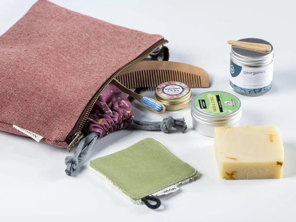 Neceser estampado tapicería reciclada