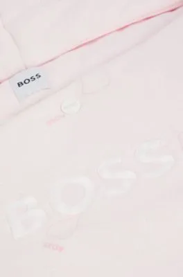 Nido para bebé de algodón estampado con logo bordado