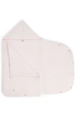 Nido para bebé de algodón estampado con logo bordado