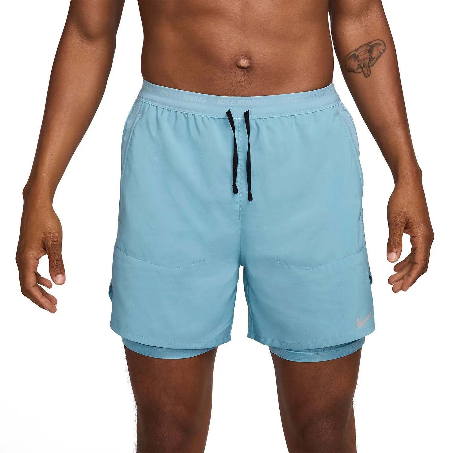 NIKE DRIFIT STRIDE HYBRID 2 IN 1 5IN SHORTS