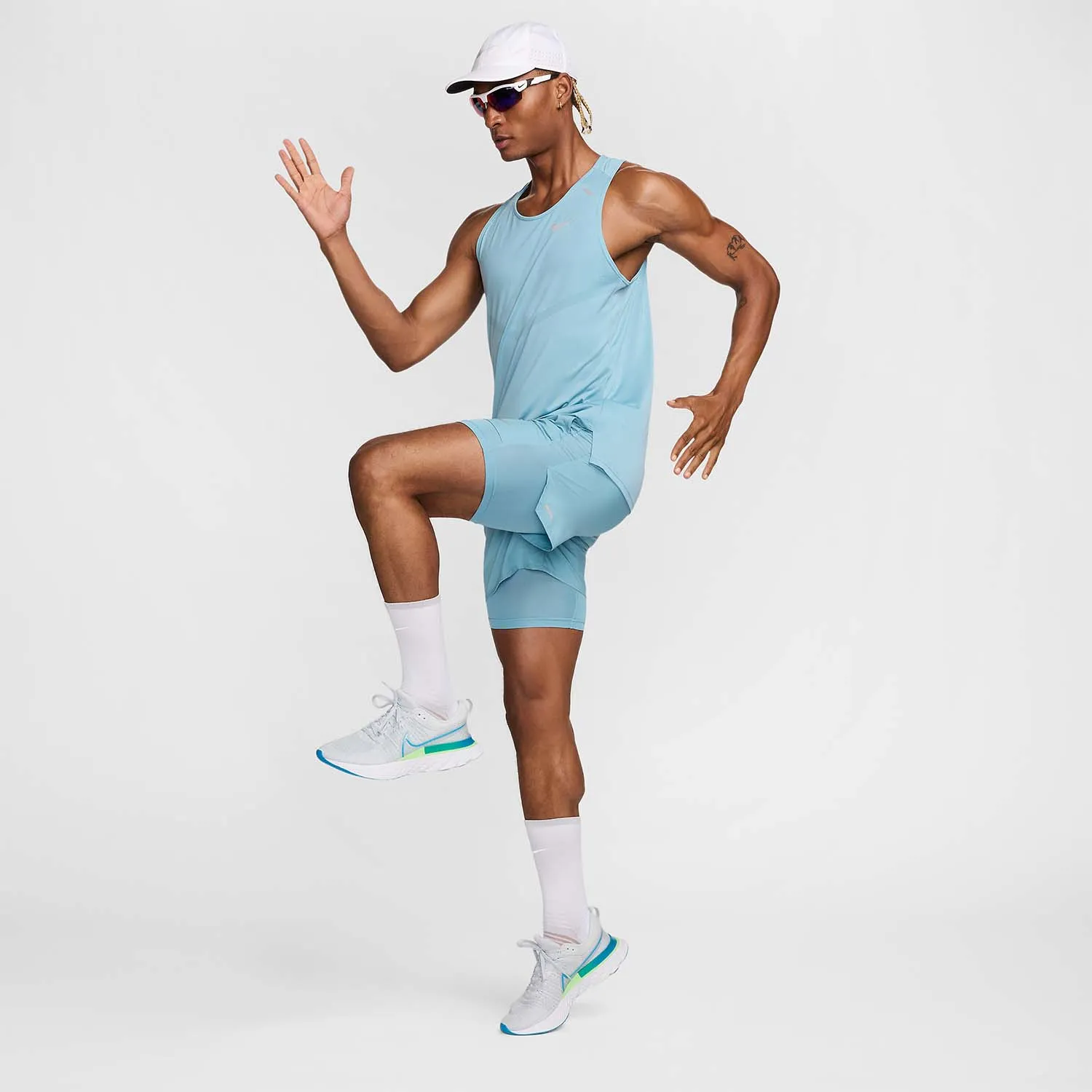 NIKE DRIFIT STRIDE HYBRID 2 IN 1 5IN SHORTS