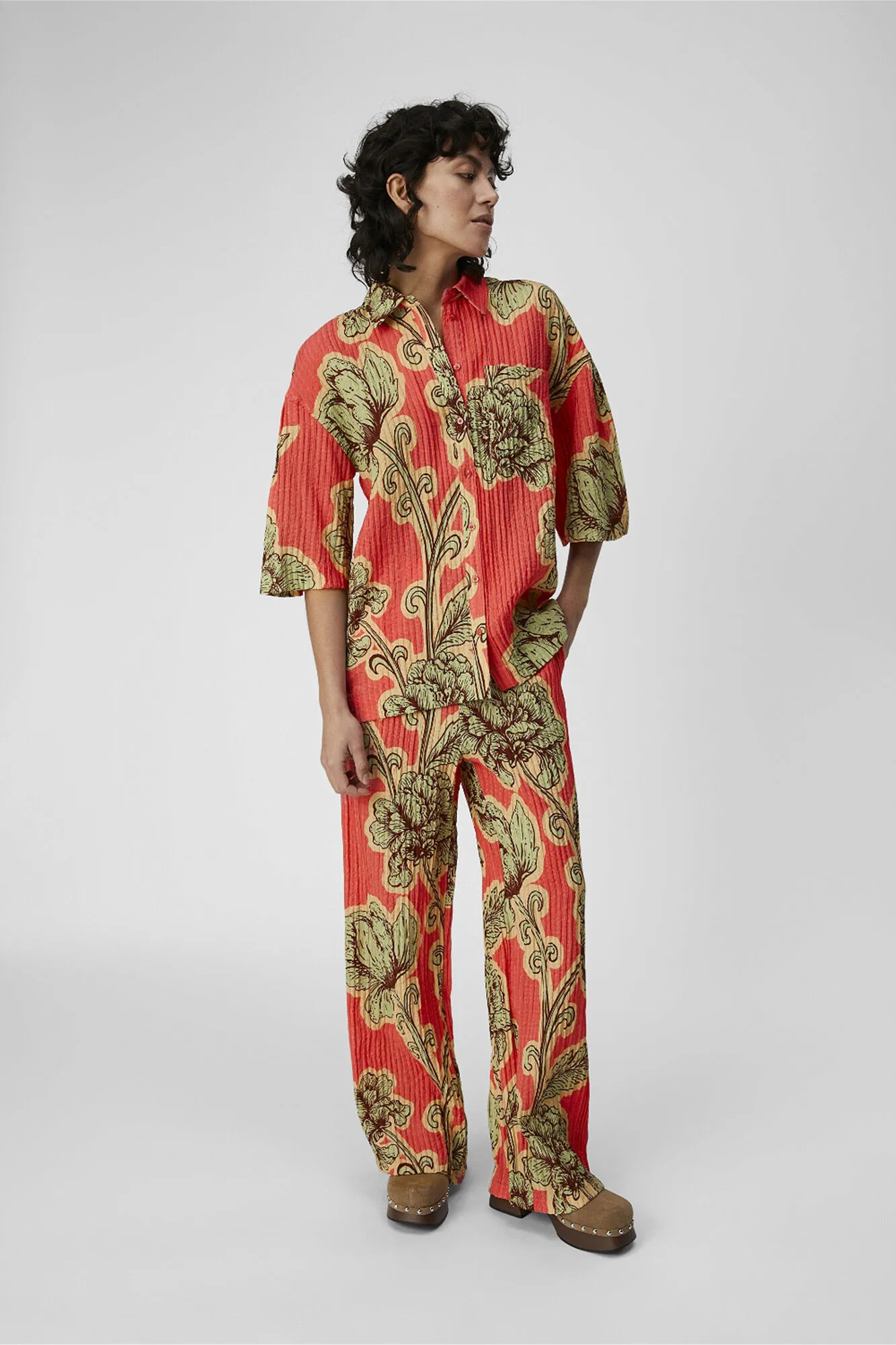 Object Pantalón ancho estampado Ecovero