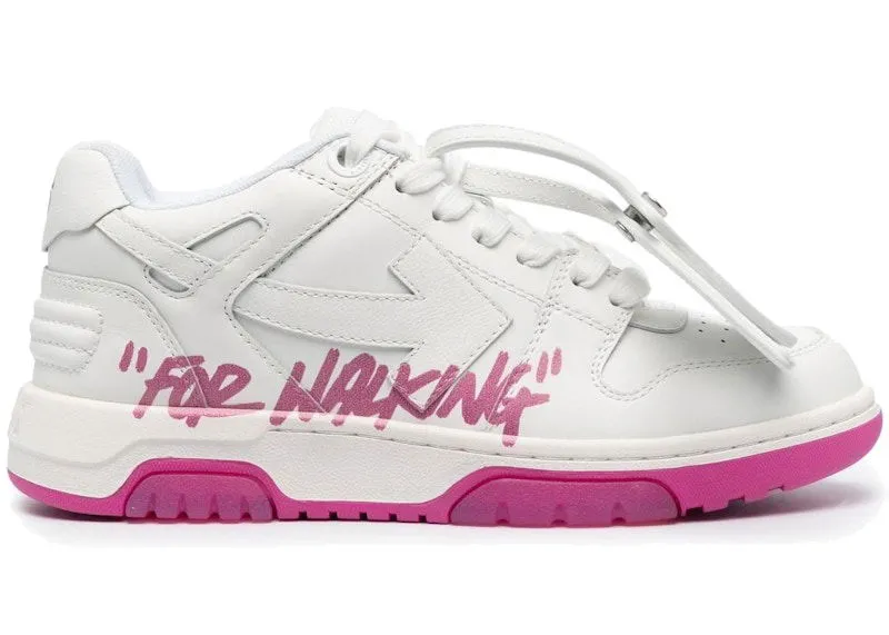 OFFWHITE OUT OF OFFICE LOW TOPS W FOR WALKING FUSCHIA