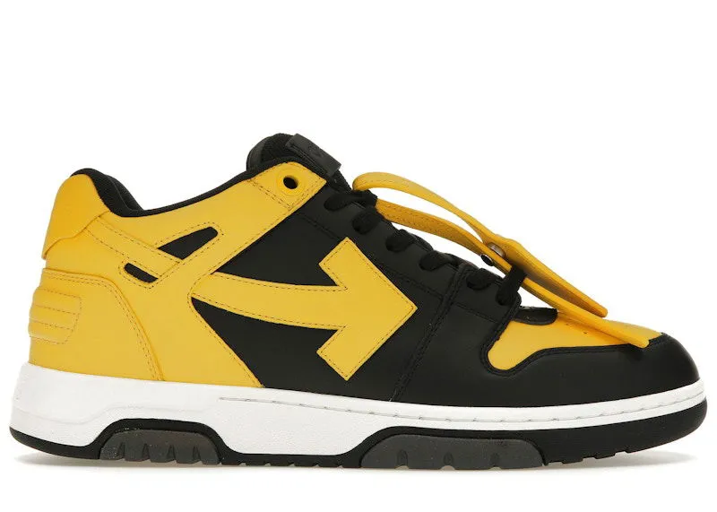 OFFWHITE OUT OF OFFICE OOO LOW TOPS BLACK YELLOW