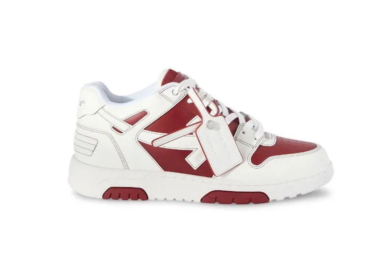 OFFWHITE OUT OF OFFICE OOO LOW TOPS BRICK RED WHITE