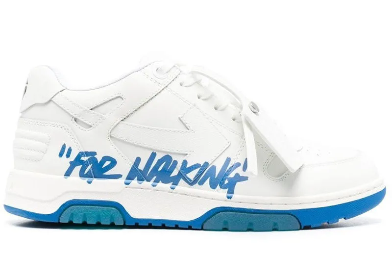 OFFWHITE OUT OF OFFICE OOO LOW TOPS FOR WALKING WHITE ROYAL BLUE