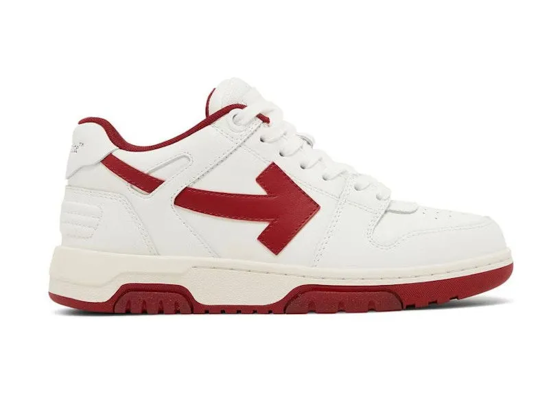 OFFWHITE OUT OF OFFICE OOO LOW TOPS WHITE BURGUNDY W