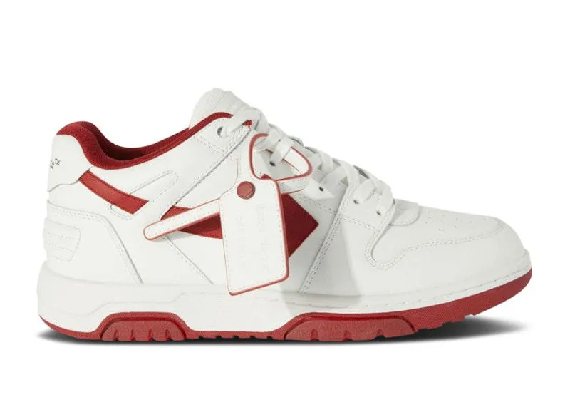 OFFWHITE OUT OF OFFICE OOO LOW TOPS WHITE BURGUNDY