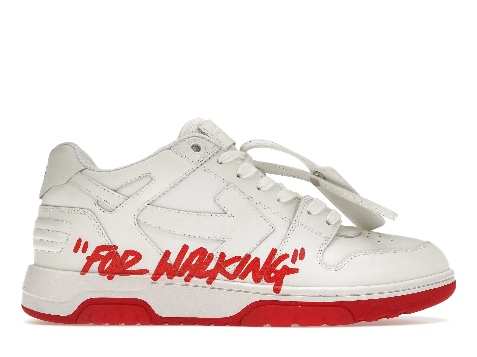 OFFWHITE OUT OF OFFICE OOO LOW TOPS WHITE RED