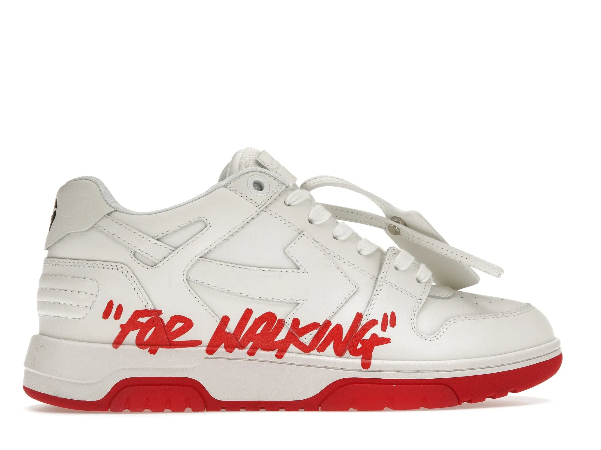 OFFWHITE OUT OF OFFICE OOO LOW TOPS WHITE RED