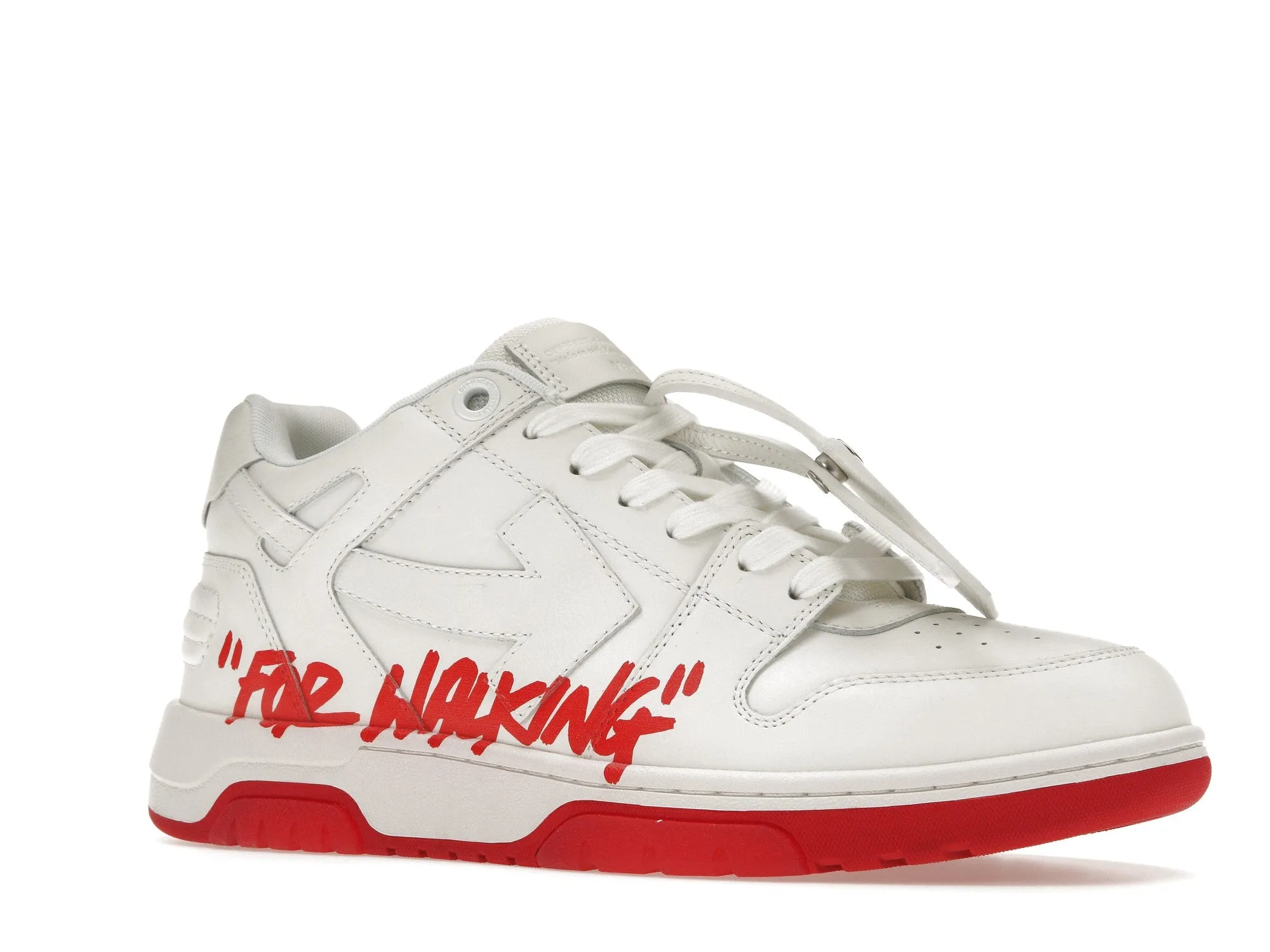 OFFWHITE OUT OF OFFICE OOO LOW TOPS WHITE RED