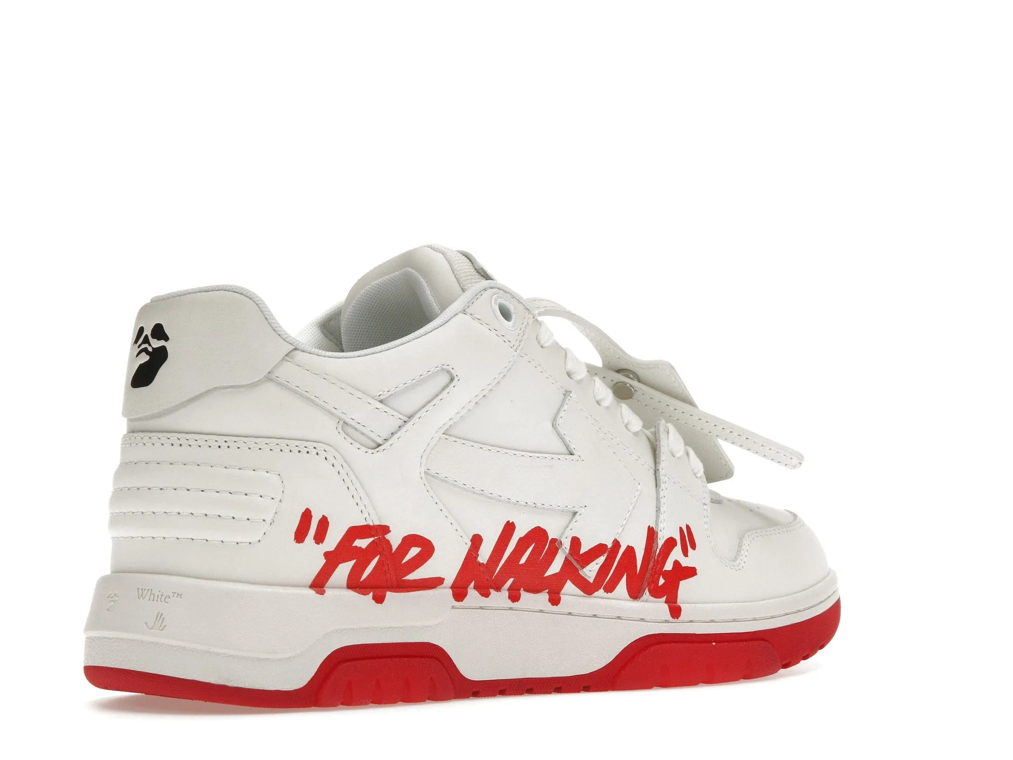 OFFWHITE OUT OF OFFICE OOO LOW TOPS WHITE RED