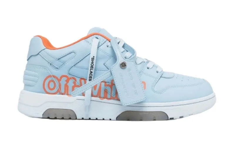 OFFWHITE OUT OF OFFICE OOO "" LOW TOPS LIGHT BLUE ORANGE
