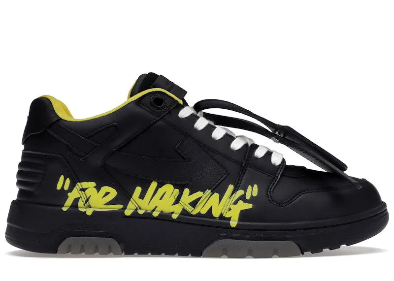 OFFWHITE OUT OF OFFICE "OOO" LOW TOPS FOR WALKING BLACK YELLOW