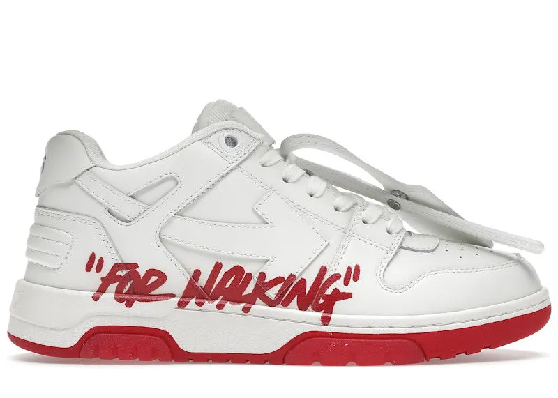 OFFWHITE OUT OF OFFICE "OOO" LOW TOPS FOR WALKING WHITE WHITE RED SS22