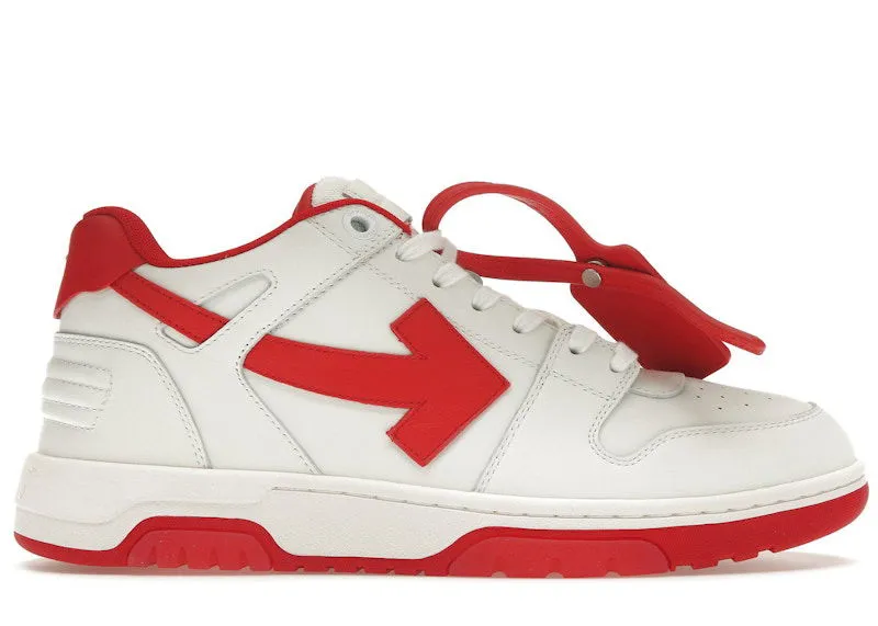 OFFWHITE OUT OF OFFICE "OOO" LOW TOPS WHITE RED