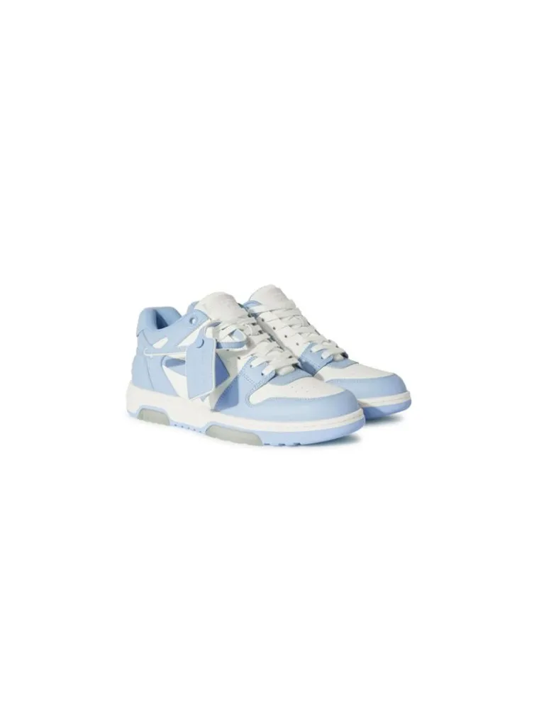 OFFWHITE OUT OFF OFFICE  CALF LEATHER LIGHT BLUE