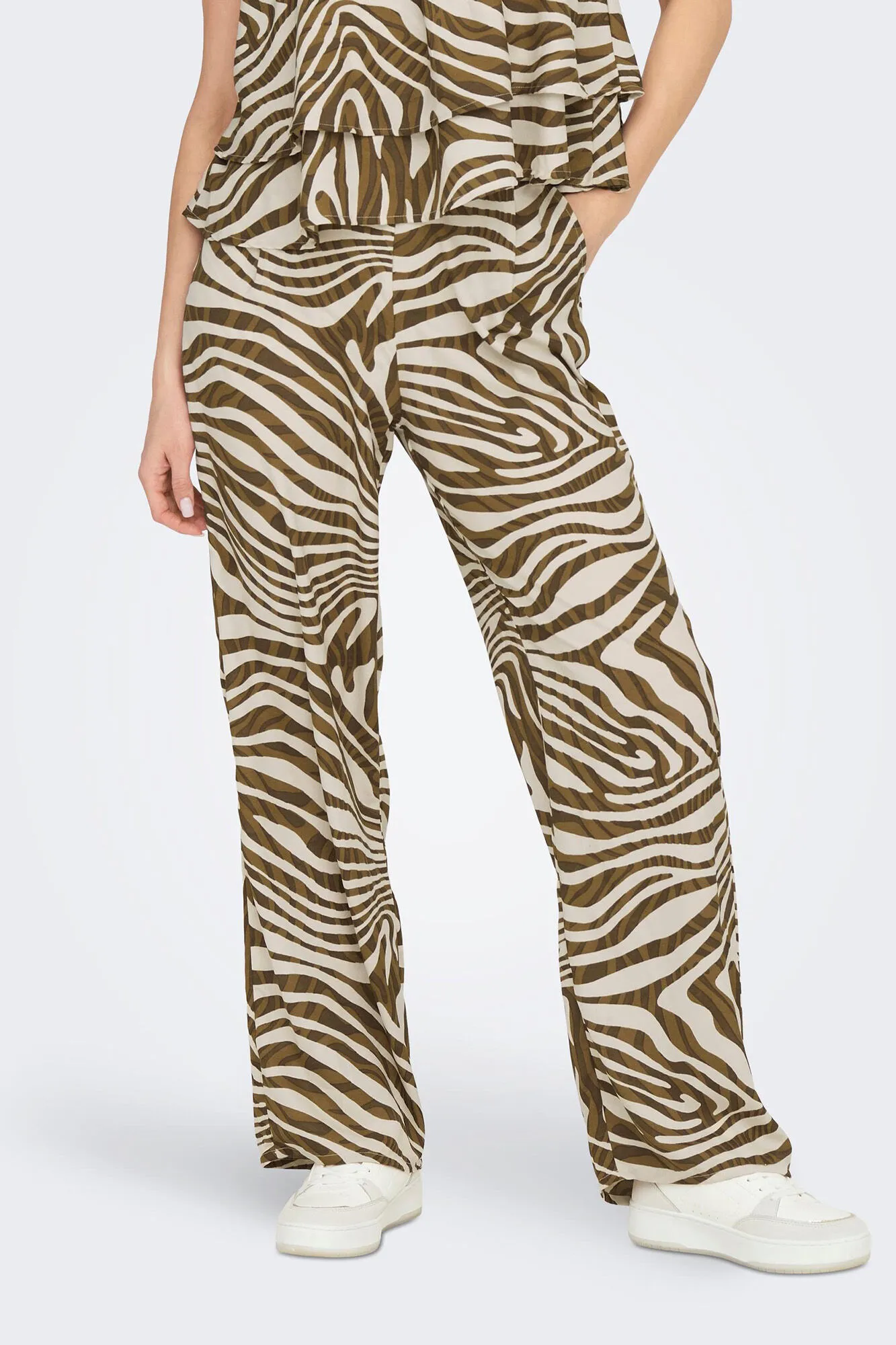 Only Pantalón fluido sastinado estampado