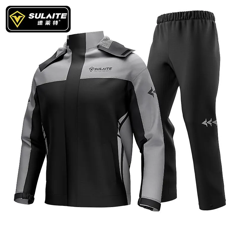 Otwoo Sulaite Motorcycle Raincoat Suit Men Outdoor Waterproof Rainwear Shoes Cover Ultrathin Rain Coat Cycling Fishing Climbing 