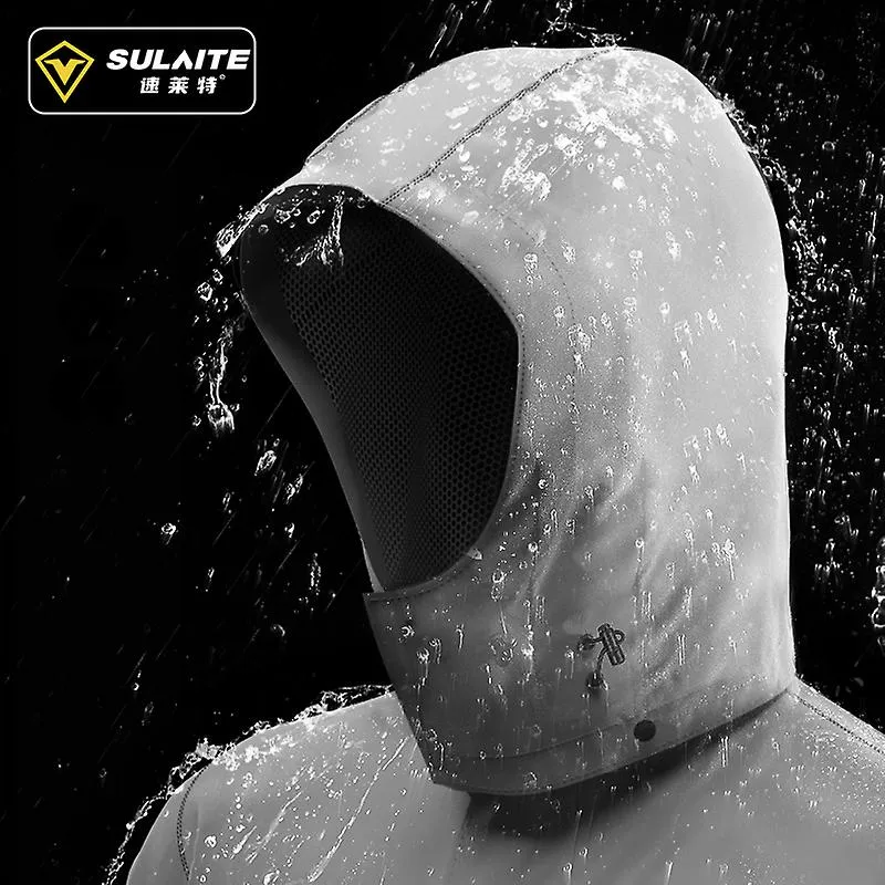 Otwoo Sulaite Motorcycle Raincoat Suit Men Outdoor Waterproof Rainwear Shoes Cover Ultrathin Rain Coat Cycling Fishing Climbing 